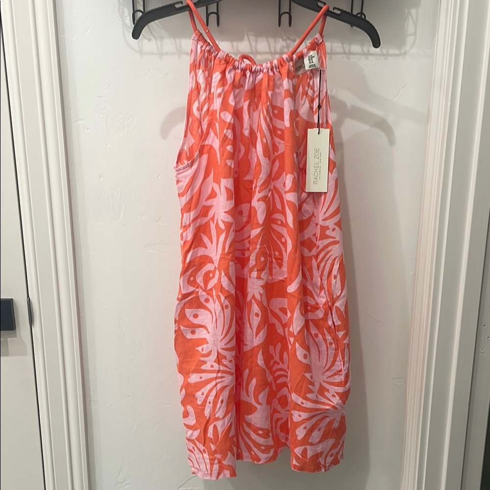 Rachel Zoe NWT Orange and Pink Swim Coverup